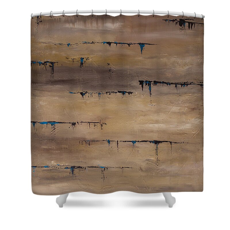Heart Shower Curtain featuring the painting Heartbeat by Dolores Deal