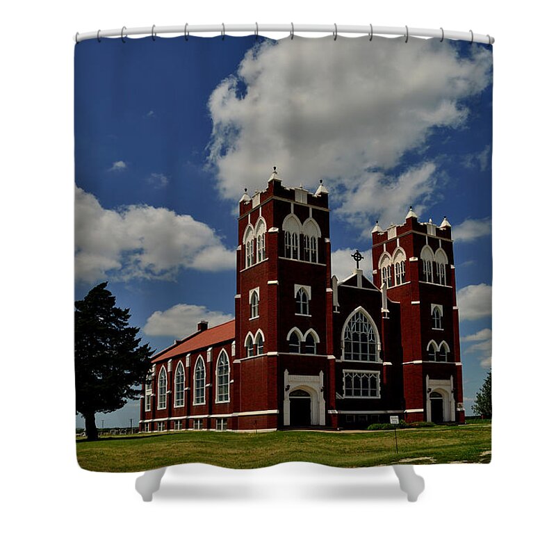 Church Shower Curtain featuring the photograph Heavenly Sky by Brian Duram