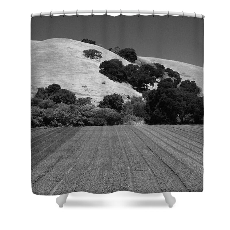 Farmland Shower Curtain featuring the photograph Hillside Farmland by Kathleen Grace