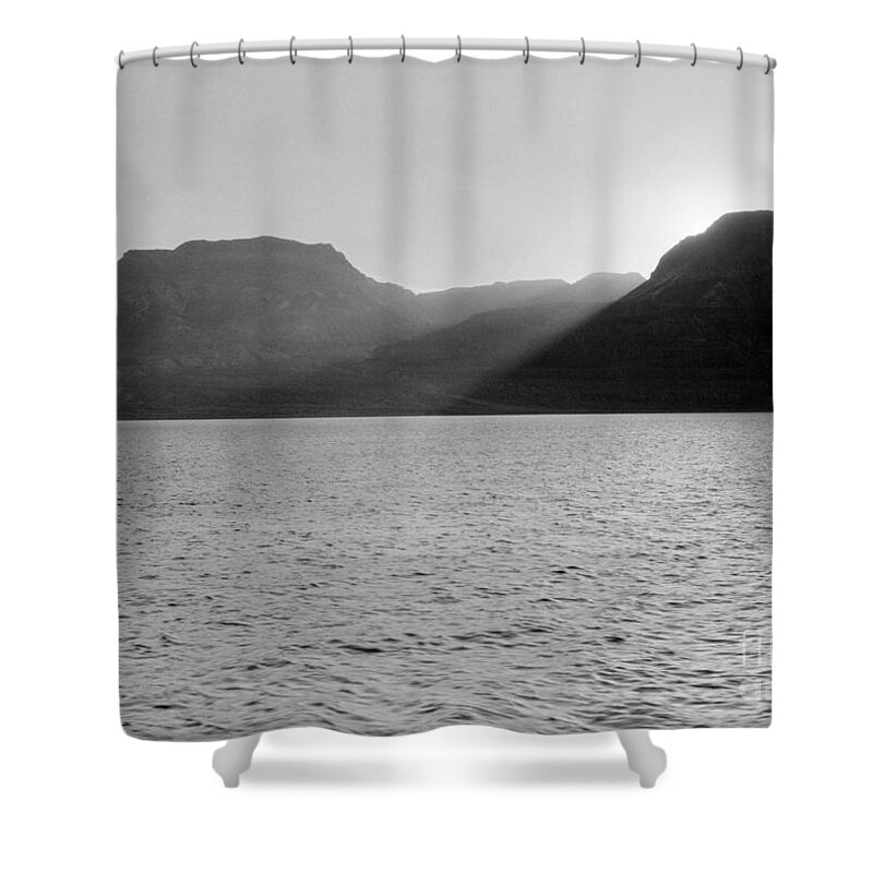 1937 Shower Curtain featuring the photograph Holy Land: Dead Sea by Granger