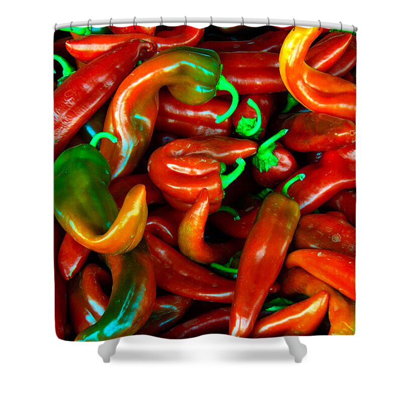 Peppers Shower Curtain featuring the photograph Hot Peppers by Robert Bales