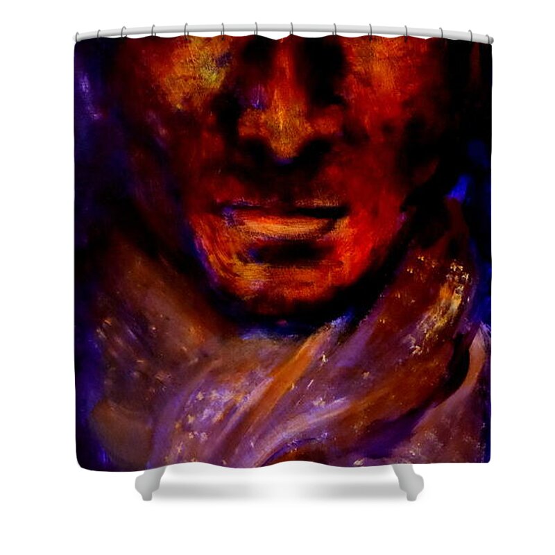 Immigrant Shower Curtain featuring the painting Immigrant by Jason Reinhardt