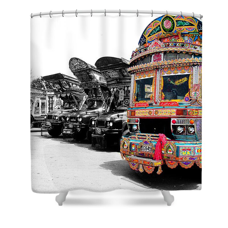 Indian Shower Curtain featuring the photograph Indian Truck by Sumit Mehndiratta