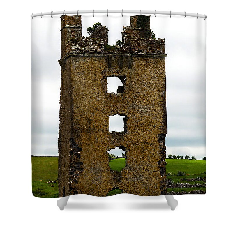 Fine Art Photography Shower Curtain featuring the photograph Ireland- Castle Ruins II by Patricia Griffin Brett