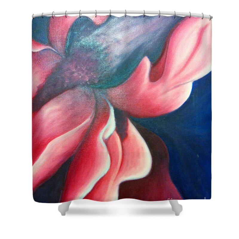 Iris Shower Curtain featuring the painting Iris O'Keefe by Vonda Lawson-Rosa