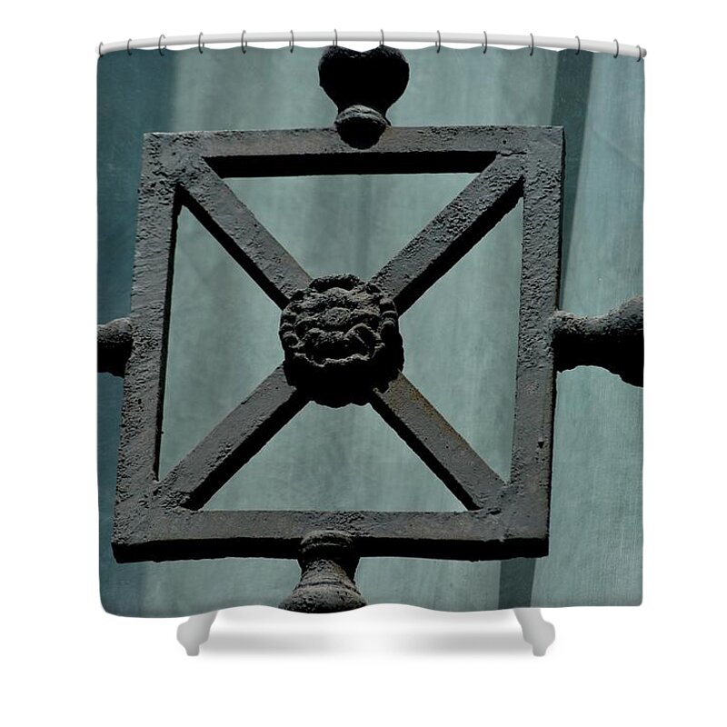Bars Shower Curtain featuring the photograph Iron Work by Joseph Yarbrough