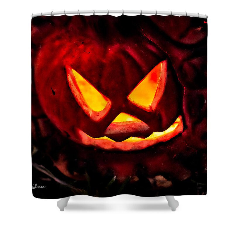 Halloween Shower Curtain featuring the photograph Jack-O-Lantern by Christopher Holmes