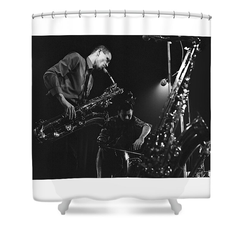 Jazz Shower Curtain featuring the photograph Jazz scene by Dragan Kudjerski