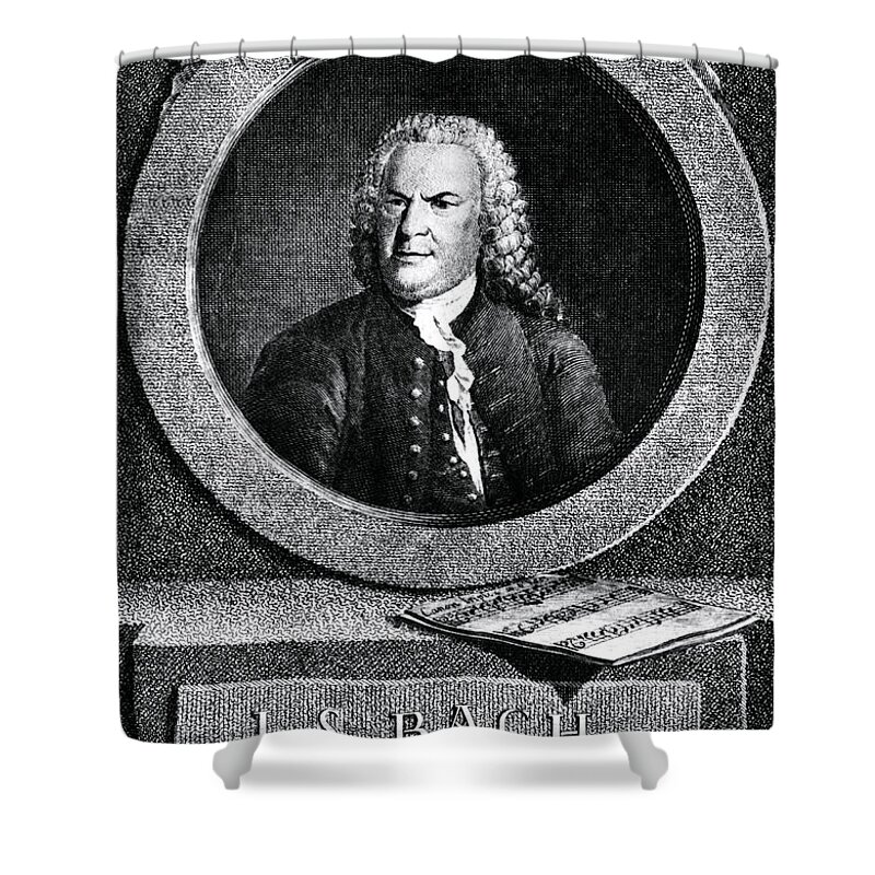 Johann Sebastian Bach Shower Curtain featuring the photograph Johann Sebastian Bach 1685-1750 by Omikron