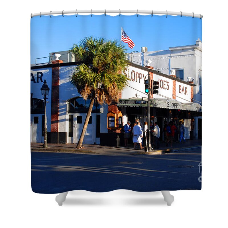 Key West Shower Curtain featuring the photograph Key West Bar Sloppy Joes by Susanne Van Hulst