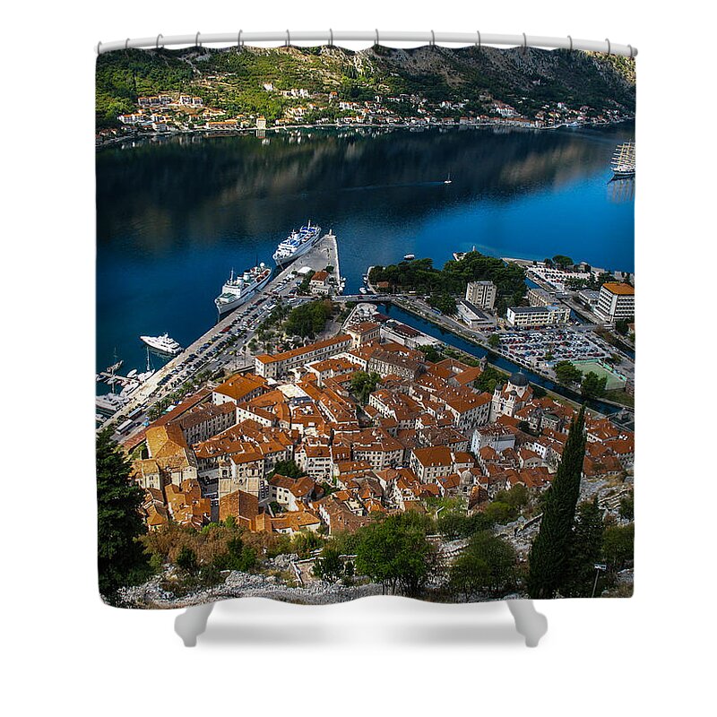 Kotor Shower Curtain featuring the photograph Kotor Montenegro by David Gleeson