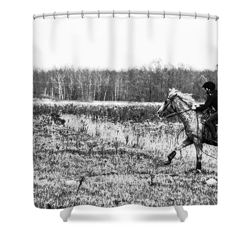 Horse Shower Curtain featuring the photograph Let Freedom Rein by Traci Cottingham