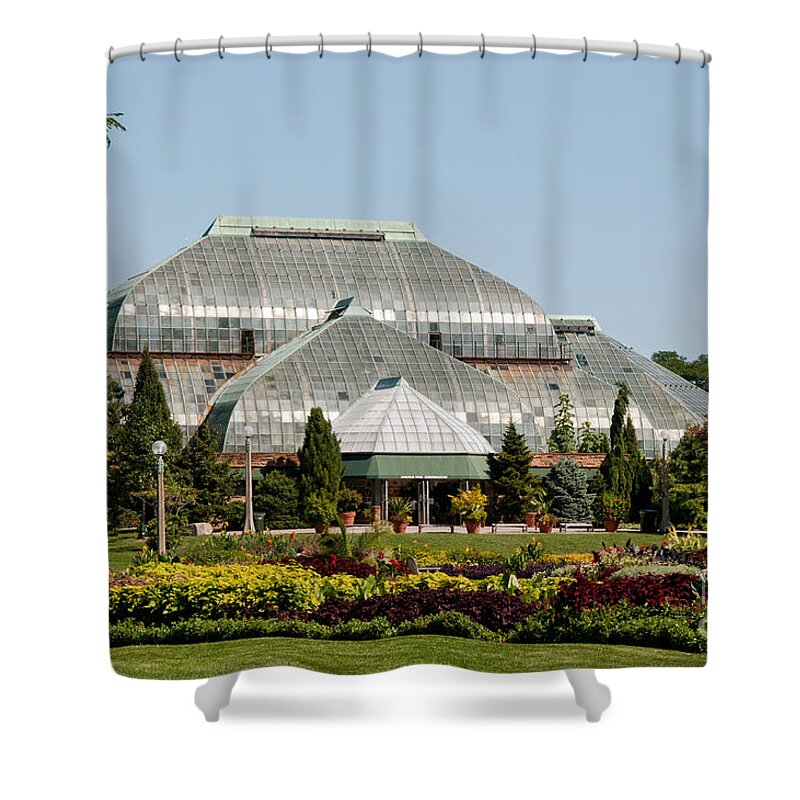 Chicago Shower Curtain featuring the digital art Lincoln Park Zoo in Chicago by Carol Ailles