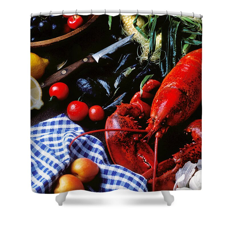 Lobster Shower Curtain featuring the photograph Lobster by Garry Gay
