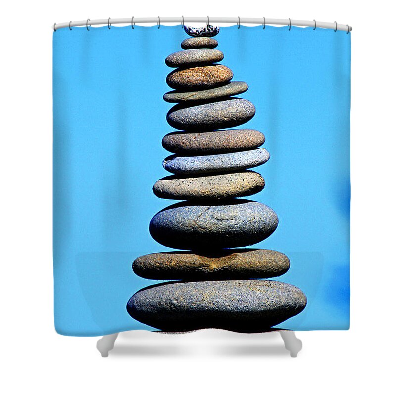 Stones Shower Curtain featuring the photograph Lofty Prayers by Marie Jamieson