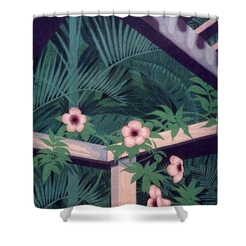 Flowers Shower Curtain featuring the painting Look Up by Richard Laeton