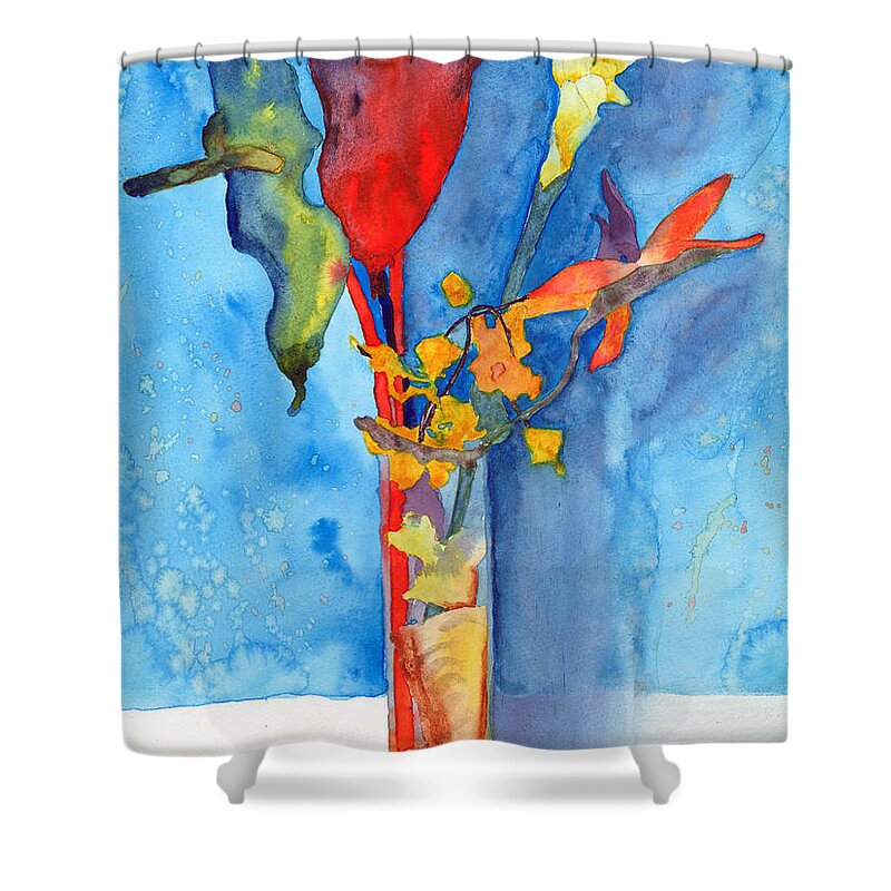 Floral Shower Curtain featuring the painting Loose Arrangement by Ken Powers