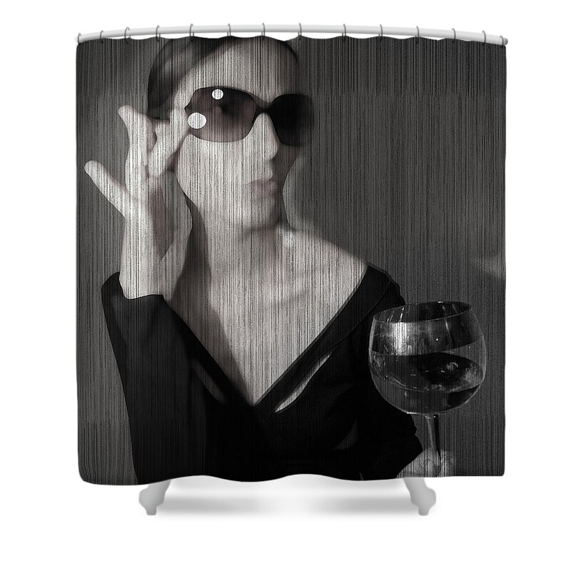 Women With Wine Shower Curtains