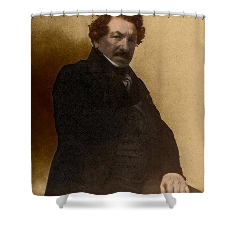 History Shower Curtain featuring the photograph Louis Daguerre, French Inventor by Science Source