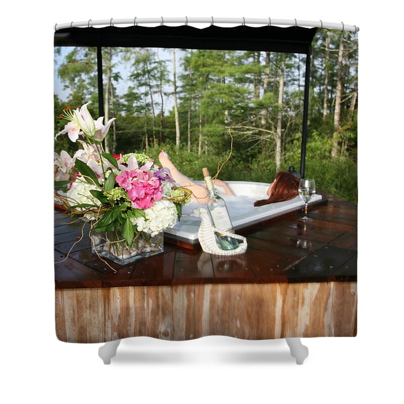 Everglades City Fl Professional Photographer Lucky Cole Shower Curtain featuring the photograph Bubble Bath 9222 by Lucky Cole