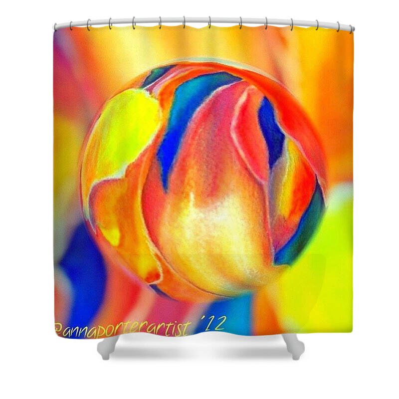 Art Shower Curtain featuring the photograph Magnolia Marble by Anna Porter
