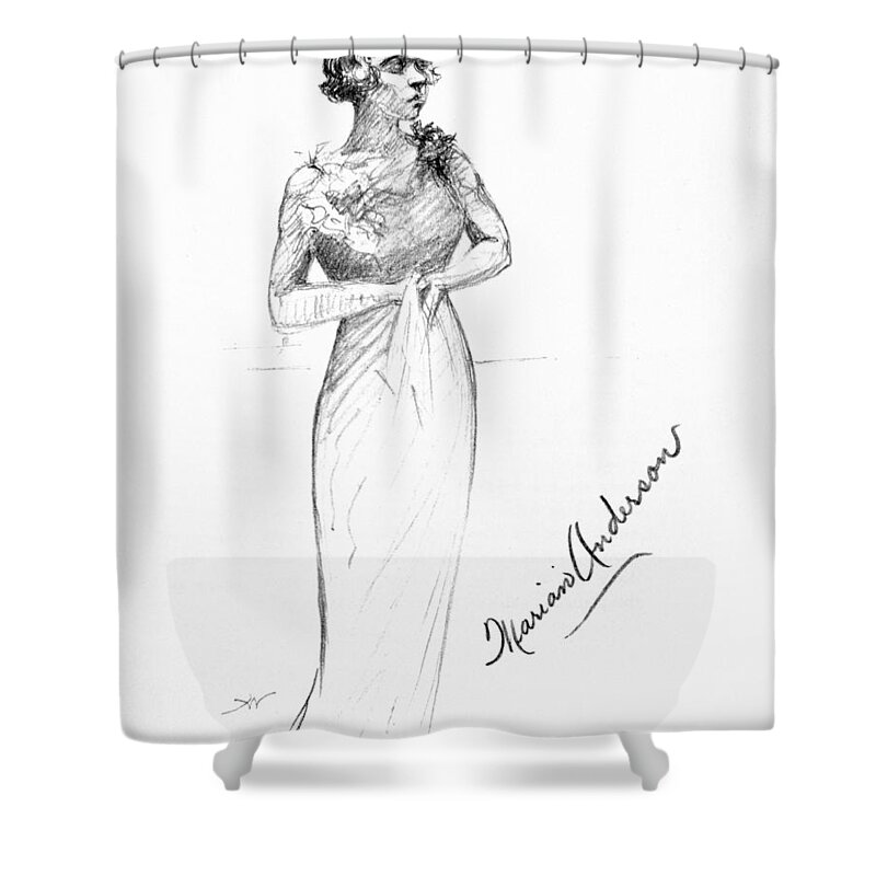 20th Century Shower Curtain featuring the photograph Marian Anderson (1897-1993) by Granger