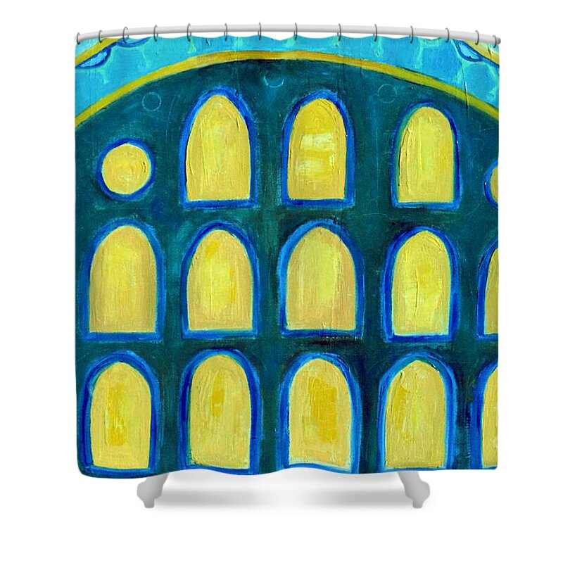 Art Shower Curtain featuring the painting Mihrimah by Karen Francis