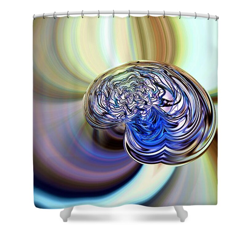 Digital Decor Shower Curtain featuring the digital art Mind Matter by Andrew Hewett