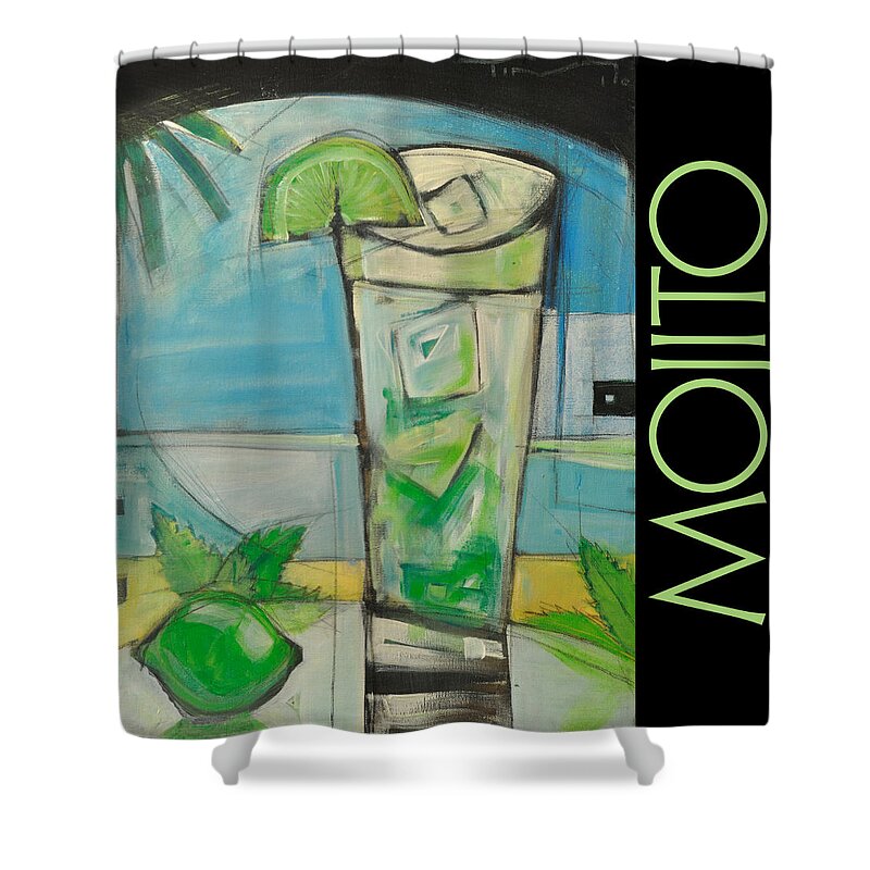 Beverage Shower Curtain featuring the painting Mojito Poster by Tim Nyberg