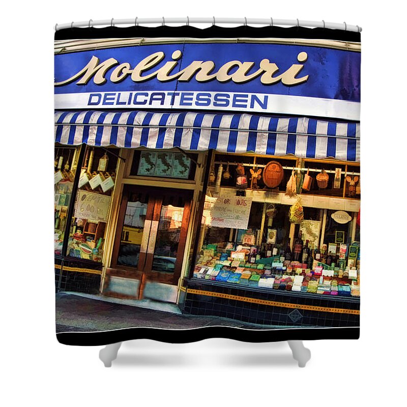 Art Photography Shower Curtain featuring the photograph Molinari Deli by Blake Richards
