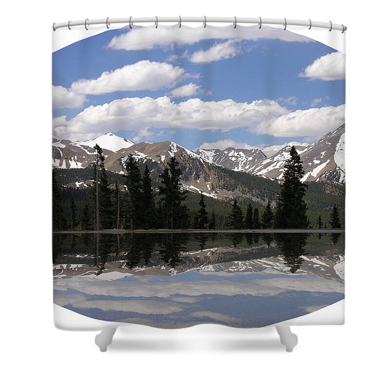 Water Shower Curtain featuring the digital art Monarch Pass Lake by Peggy Starks