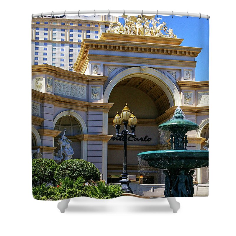 Monte Shower Curtain featuring the photograph Monte Carlo Casino Resort by Mariola Bitner