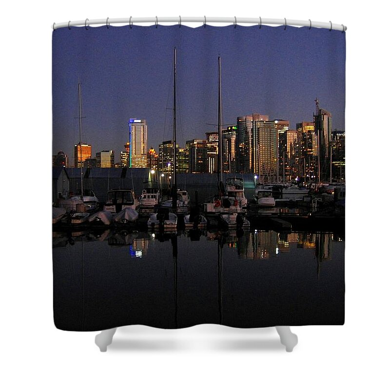 Moored Shower Curtain featuring the photograph Moored For The Night by Will Borden
