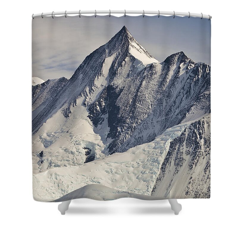 00427980 Shower Curtain featuring the photograph Mount Herschel Above Cape Hallett by Colin Monteath