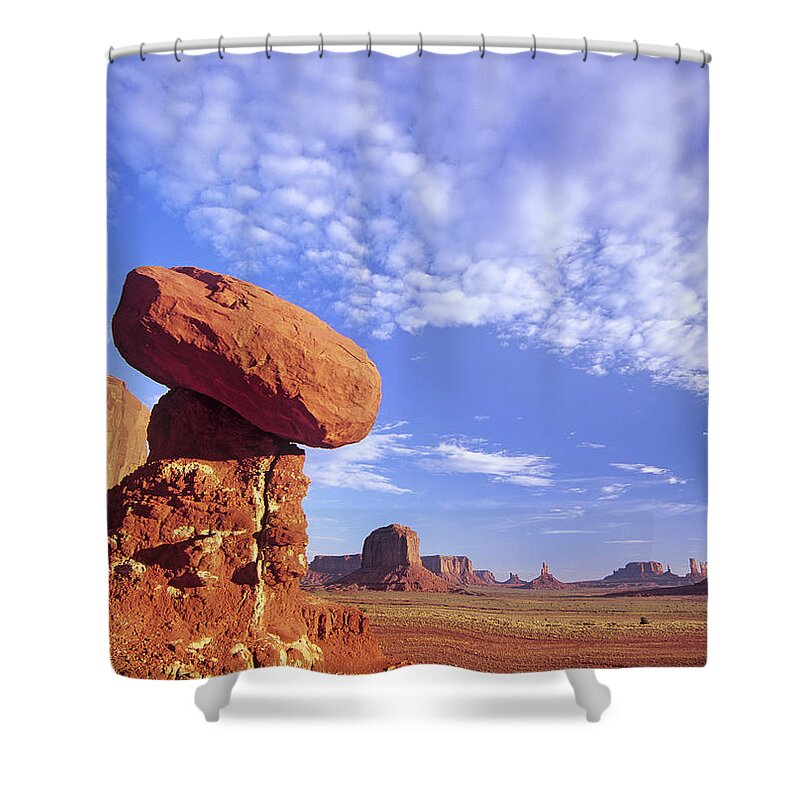 00176723 Shower Curtain featuring the photograph Mushroom Rock In Monument Valley Najavo by Tim Fitzharris