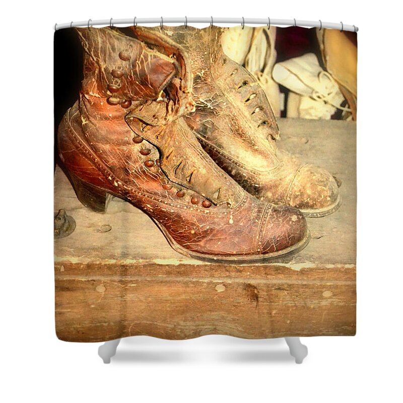 High Button Shoes Shower Curtain featuring the photograph My Lady by Diane montana Jansson
