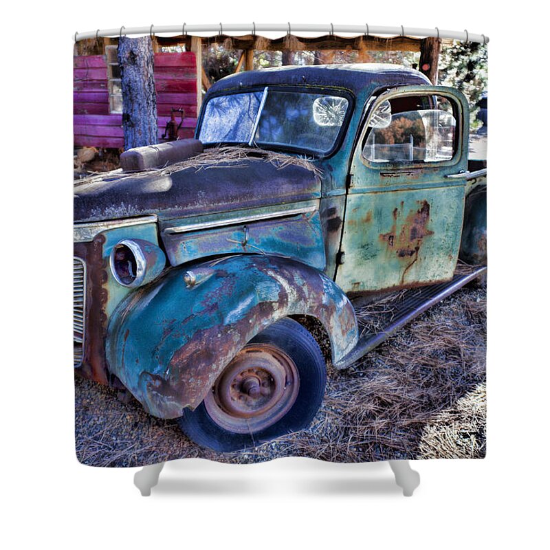  Truck Shower Curtain featuring the photograph My old truck by Garry Gay