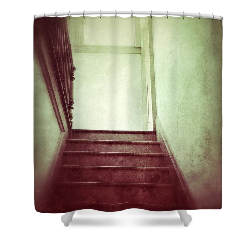 Stairs Shower Curtain featuring the photograph Mysterious Stairway by Jill Battaglia