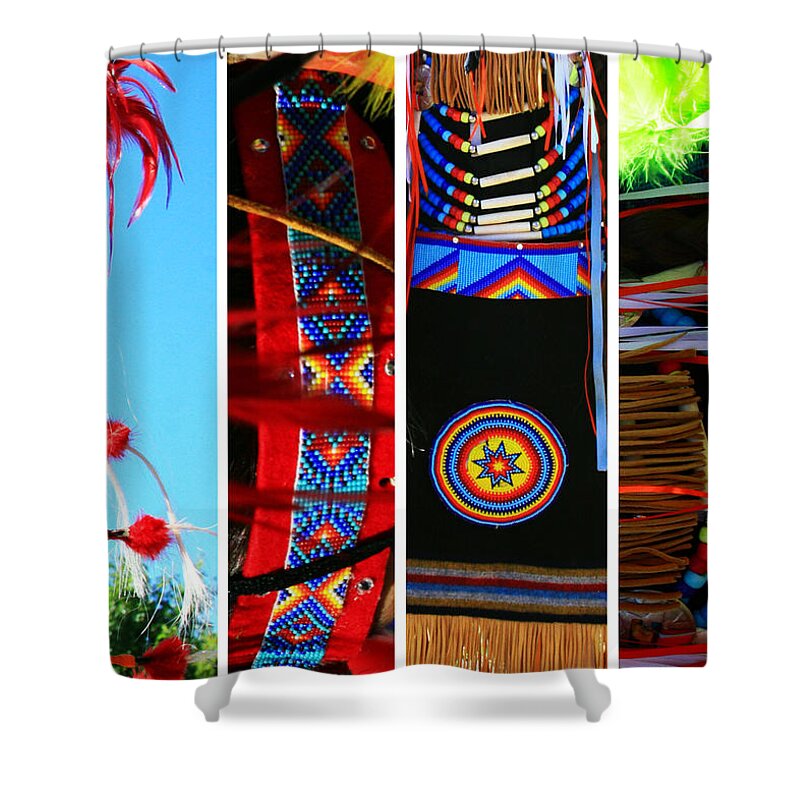 Native American Shower Curtain featuring the photograph Slices of Native American Heritage by Toni Hopper