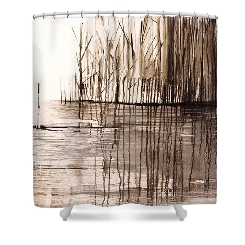 Art Shower Curtain featuring the painting Natural Abstract 1 by Jack Diamond