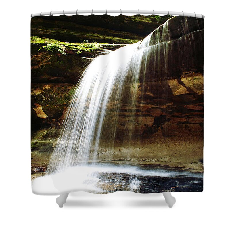 falling Water Shower Curtain featuring the photograph Nature in Motion by Milena Ilieva