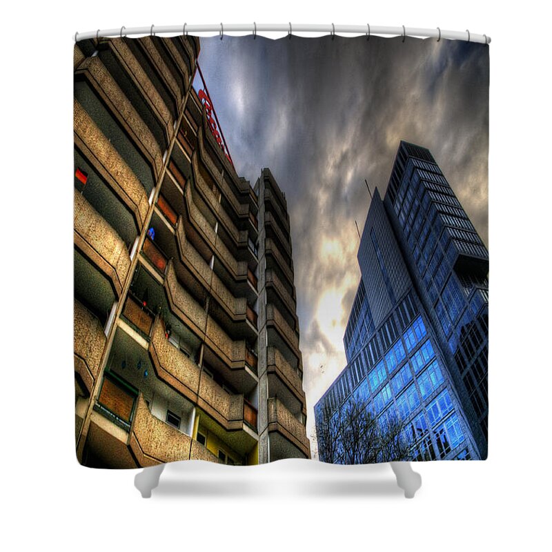 Architecture Shower Curtain featuring the photograph New and old living by Nathan Wright