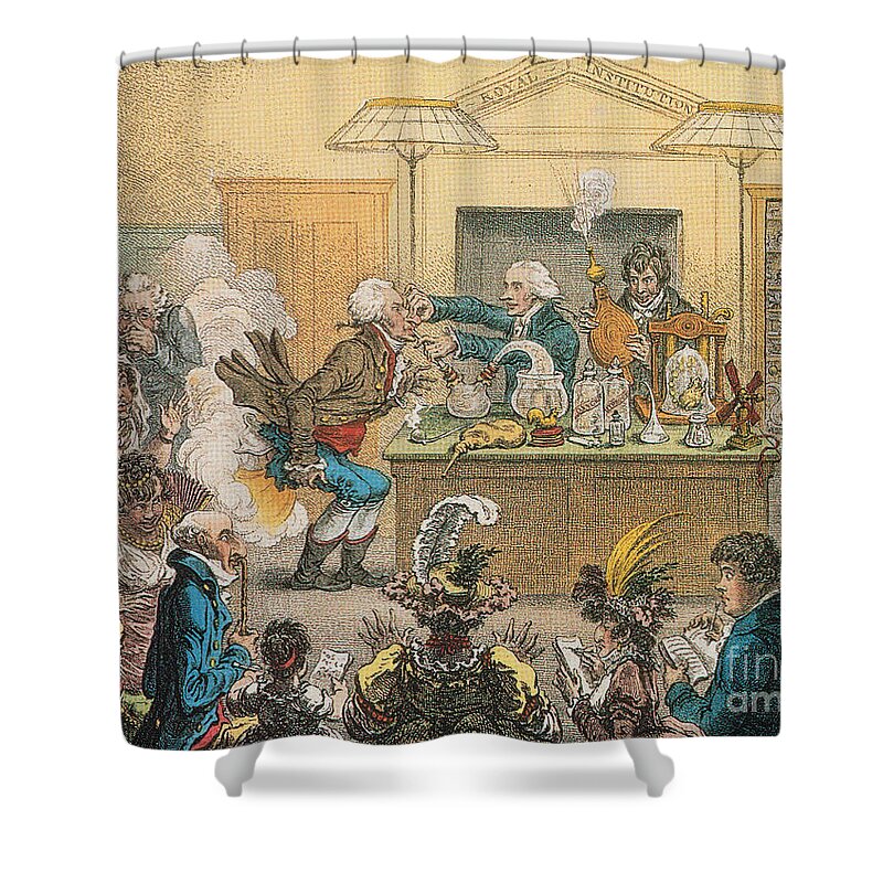 Art Shower Curtain featuring the photograph New Discoveries In Pneumaticks, 1802 by Science Source