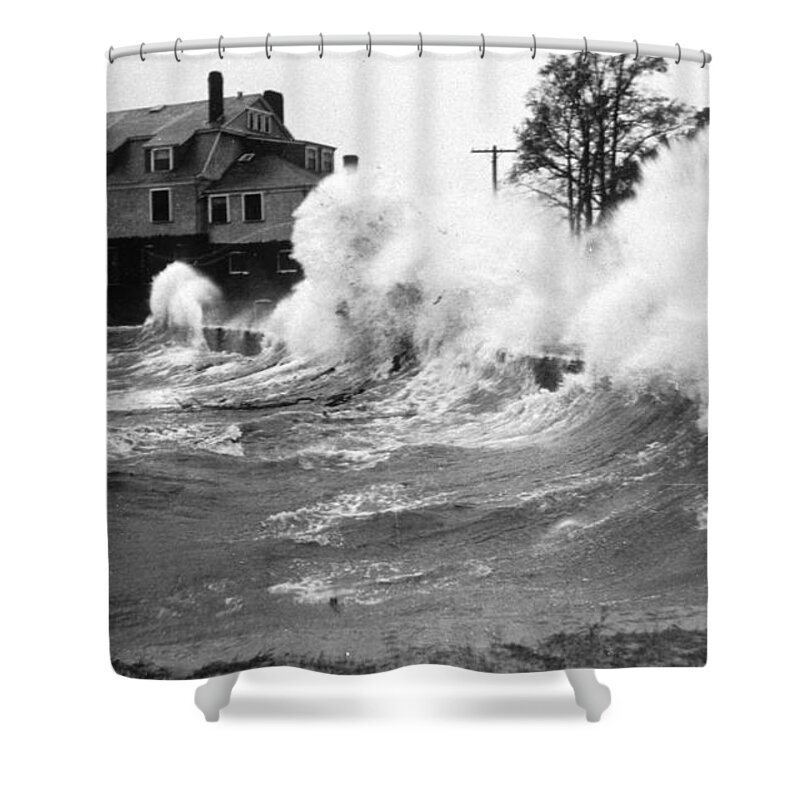 Science Shower Curtain featuring the photograph New England Hurricane, 1938 by Science Source