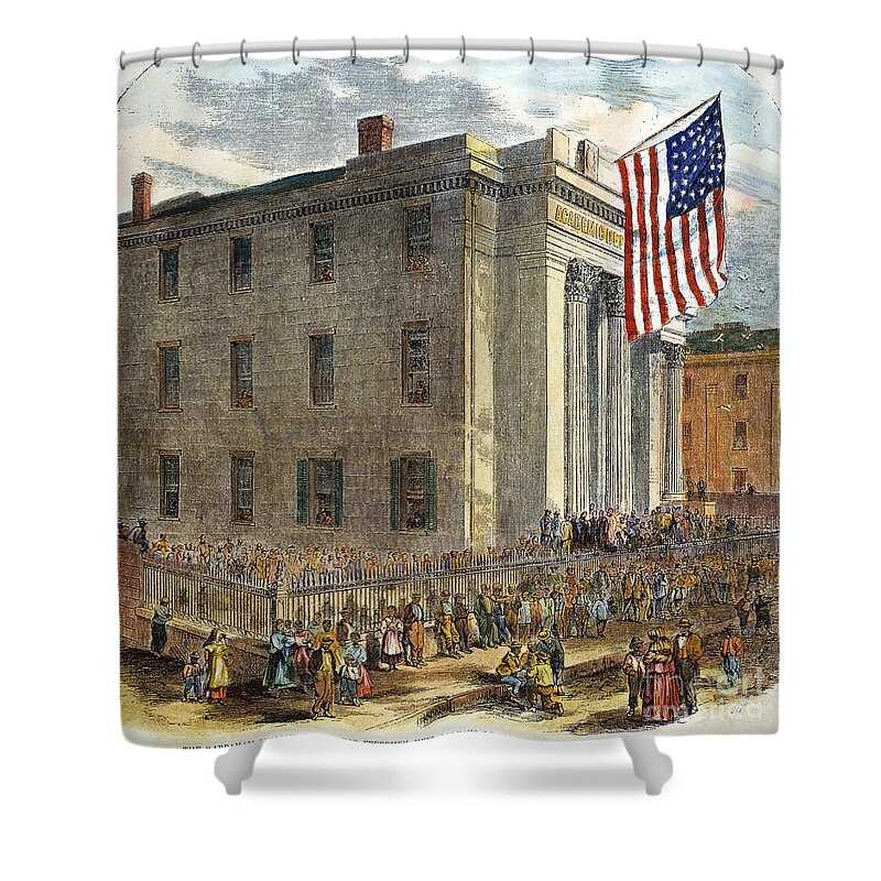 1860s Shower Curtain featuring the photograph New Orleans: School by Granger