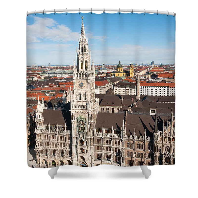 Above Shower Curtain featuring the photograph New Town Hall by Andrew Michael
