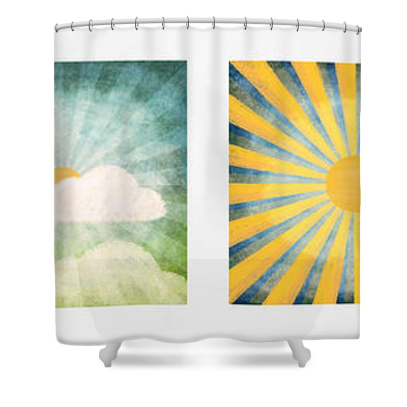 Day Shower Curtain featuring the painting Night And Day by Setsiri Silapasuwanchai