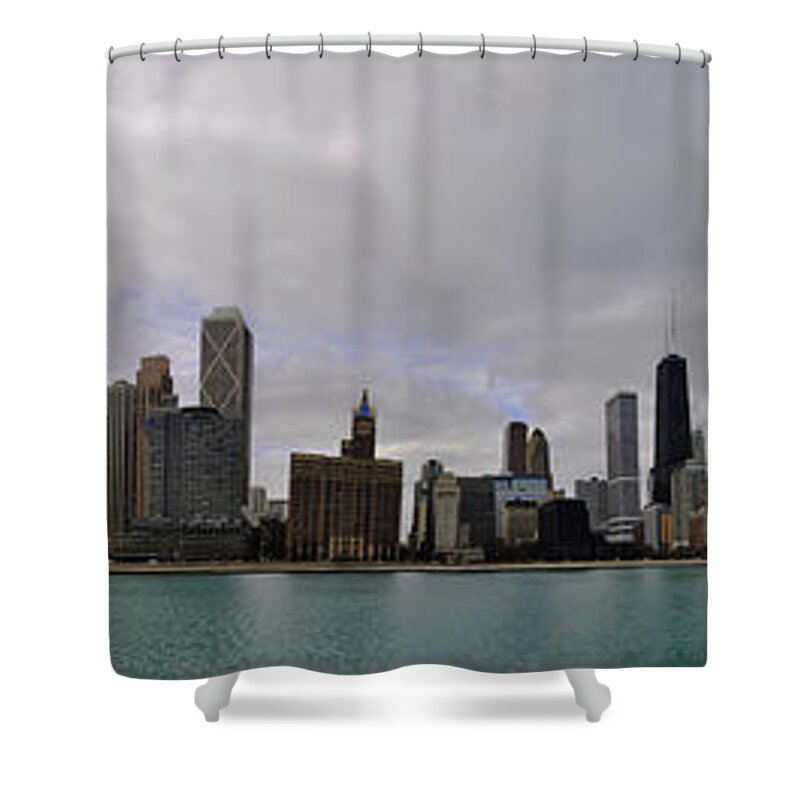 Chicago Shower Curtain featuring the photograph North of Navy Pier from the series Chicago Skyline by Verana Stark