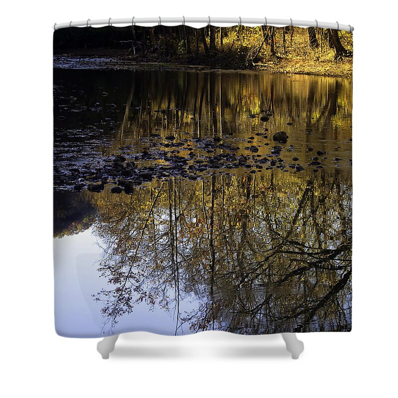 Sunrise Shower Curtain featuring the photograph November Sunrise at Ponca Access by Michael Dougherty