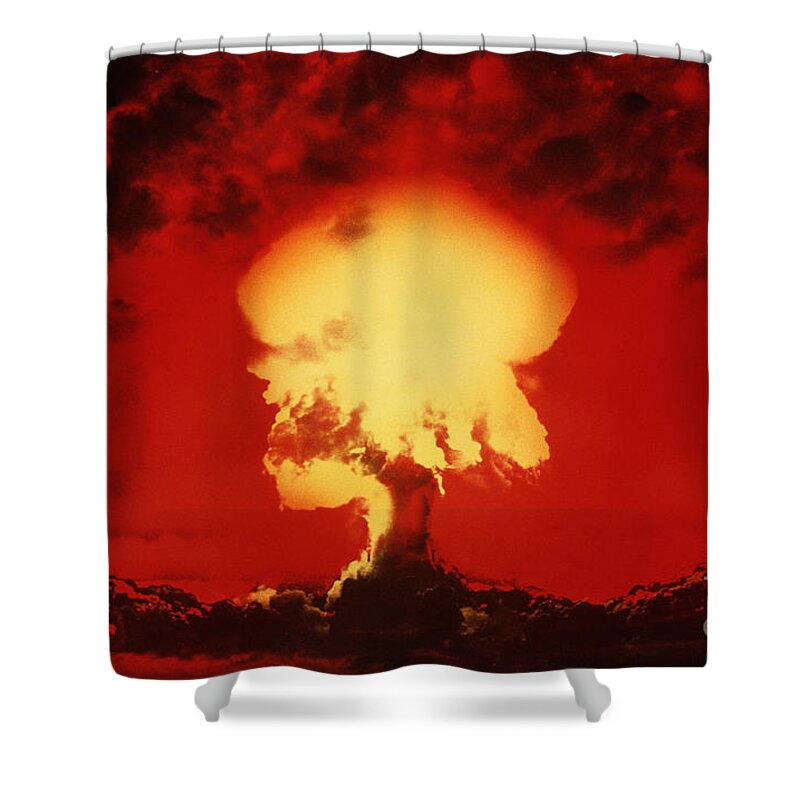 Nuclear Explosion Shower Curtain featuring the photograph Nuclear Explosion by U.S. Navy / Science Source